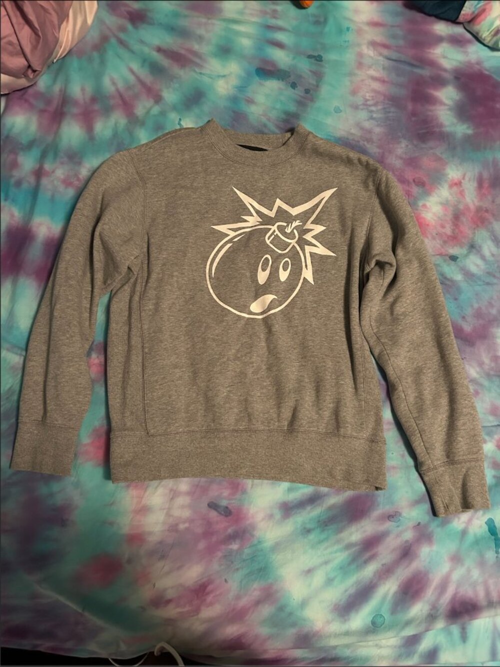 The Hundreds Grey Adam Bomb Outline Sweatshirt, Small